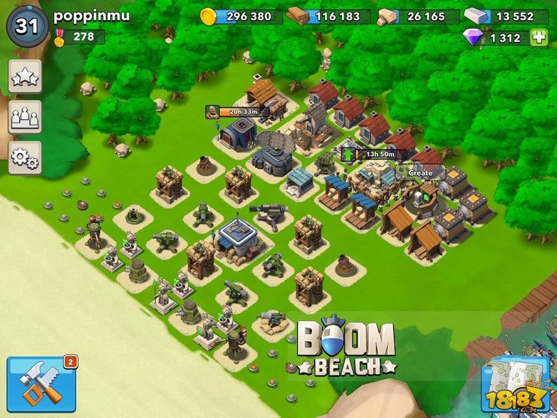 boombeach海岛奇兵14本布局神阵参考图