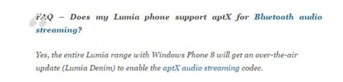 WP8设备蓝牙音频效果在Lumia Denim中全面提升