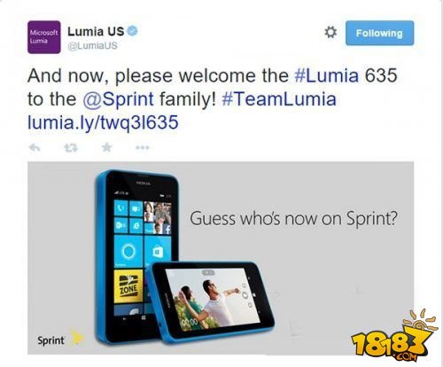 Lumia635成为Sprint首款Lumia智能手机