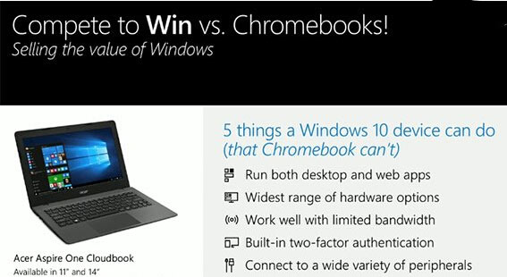 微软：Win10电脑胜过Chromebook的五大优势