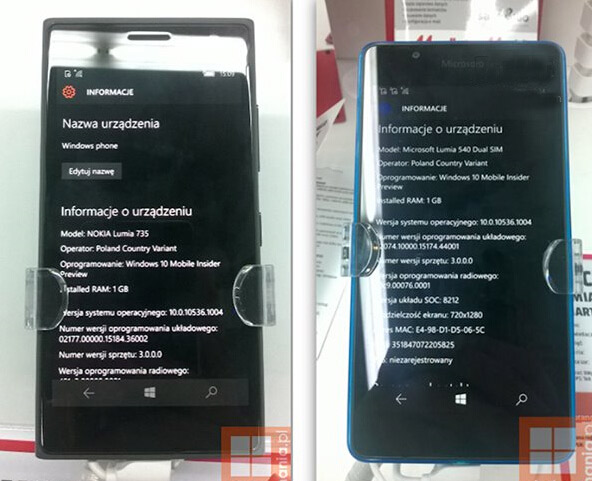 波兰零售商开卖Win10 Mobile预览版手机