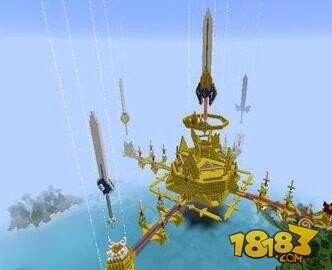 我的世界黄金剑圣殿建筑存档下载