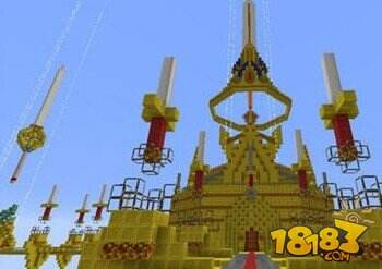 我的世界黄金剑圣殿建筑存档下载