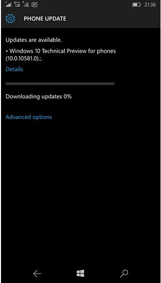 Win10 Mobile预览版10581下载卡在0%怎么办？