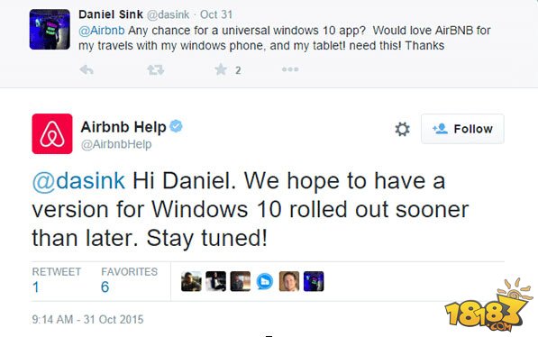 短租Airbnb将推出Win10通用应用