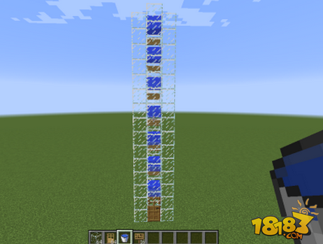 我的世界水电梯的建造方法