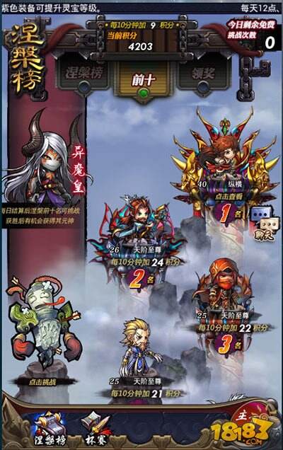 武动乾坤涅槃榜玩法详解 百朝大战巅峰对决