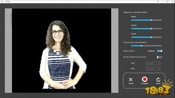 Kinect驱动《3D扫描》应用登陆Win10商店