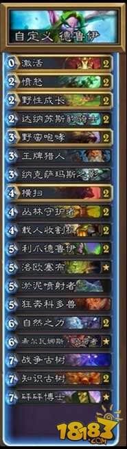 炉石传说2015黄金总决赛冠军张博卡组