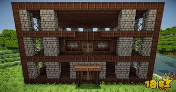 我的世界建筑教学：三层小旅馆建造方法