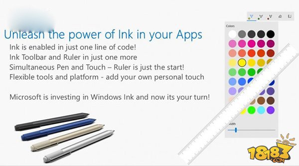 只需两行代码 为Win10应用添加Ink笔尺支持