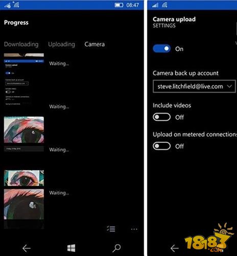 Win10 Mobile版《OneDrive》新加截图功能