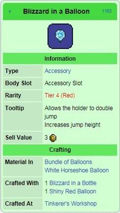 泰拉瑞亚暴雪气球作用和属性详解 暴雪气球怎么获得
