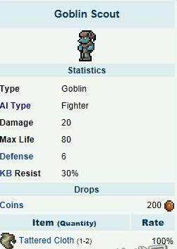 泰拉瑞亚哥布林侦察兵属性详解