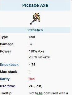 泰拉瑞亚斧镐ID和获得方法 PE斧镐怎么获得