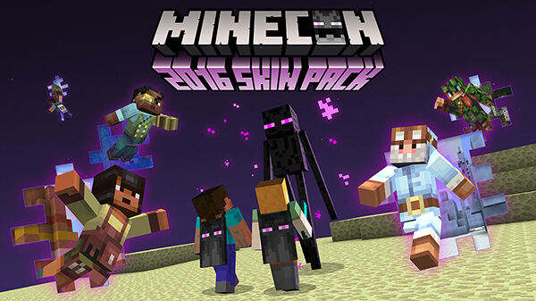 minecraft 我的世界 minecon专属皮肤发布 还有末影人披风!