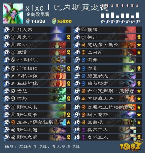炉石传说英雄乱斗模式12胜卡组汇总