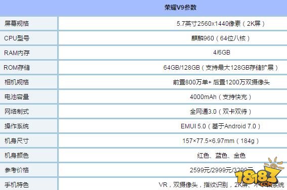 华为v9参数