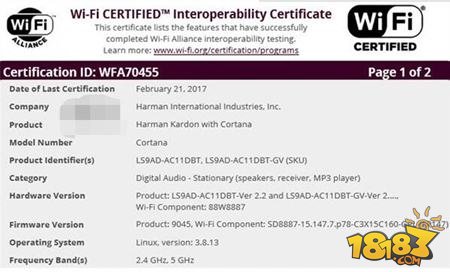 不是Win10哈曼卡顿Cortana智能音箱搭载Linux