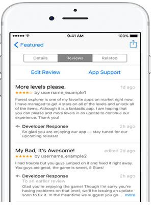 开发者可以在App Store评论区回复玩家了！