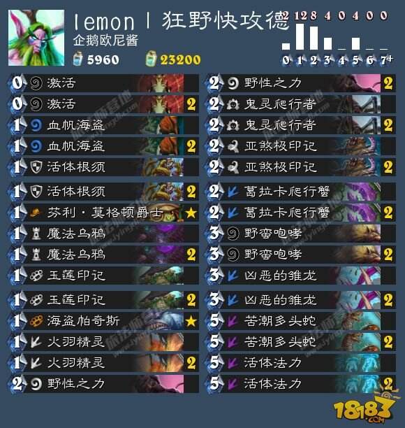 炉石6.13卡组日报:海鲜贼 控制牧 宇宙牧