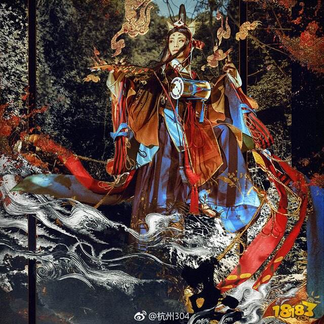 跨国阴阳师COS大片:壁画效果似真似幻_1818