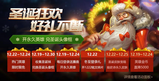 12月19日全服不停机更新公告：圣诞狂欢 豪礼不断