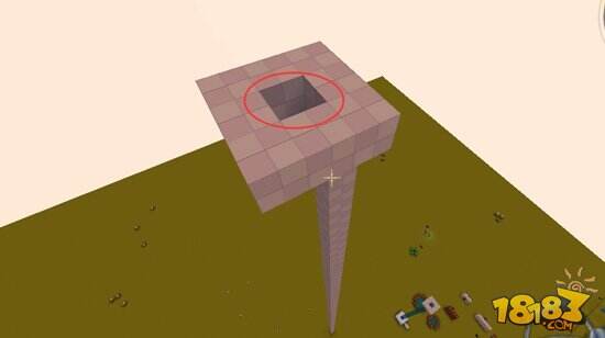 迷你世界硫磺晶砂快速上天水梯教程