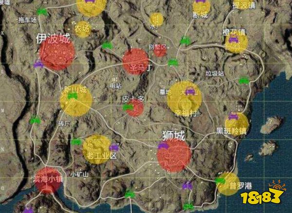 和平精英全部地图资源分布位置大全