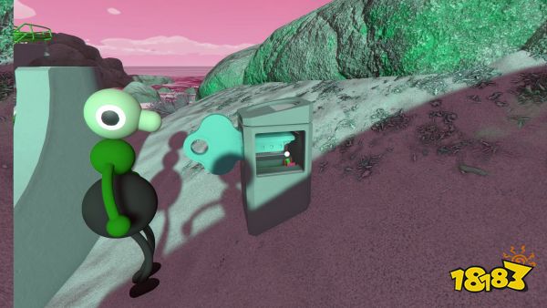 A machine cuts a key in Big Walk.