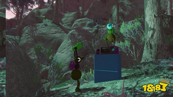 A character dances on a radio in Big Walk.