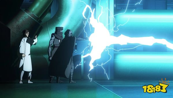 Zhima watches Nawaan use a kyber cannon in The Ninth Jedi