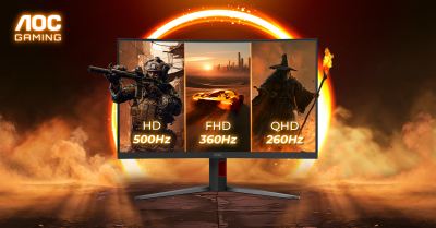 AOC发布三模游戏显示器《GAMING CQ32G4ZA》，500Hz刷新率仅售321美元