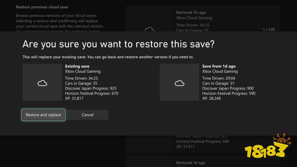 xbox restore cloud saves