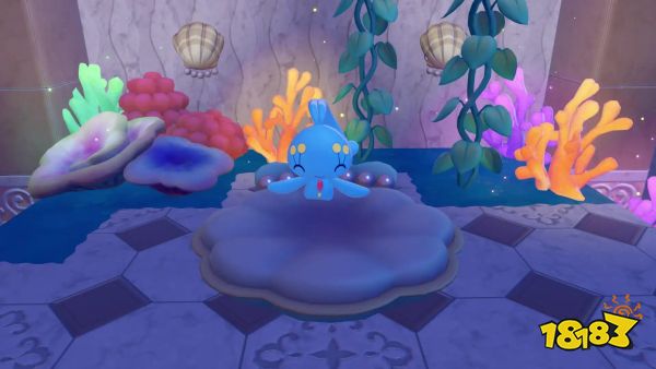 Manaphy on a sofa in Pokopia