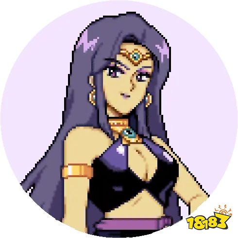 Juniper, a witchy woman with long purple hair in Fields of Mistria