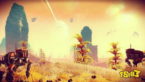 No Man's Sky plants and Sentinels