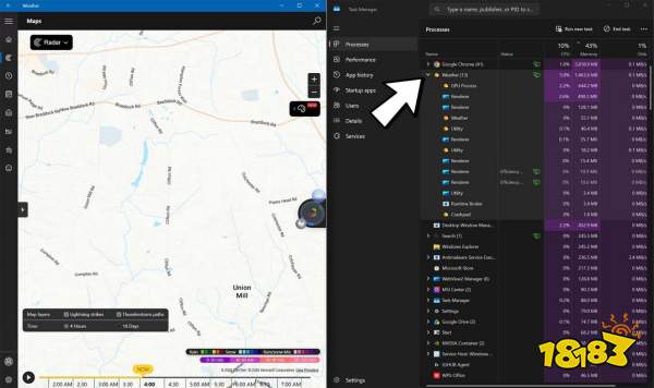 Microsoft Windows 11's Weather can consume up to 1.5GB when performing tasks, maybe more