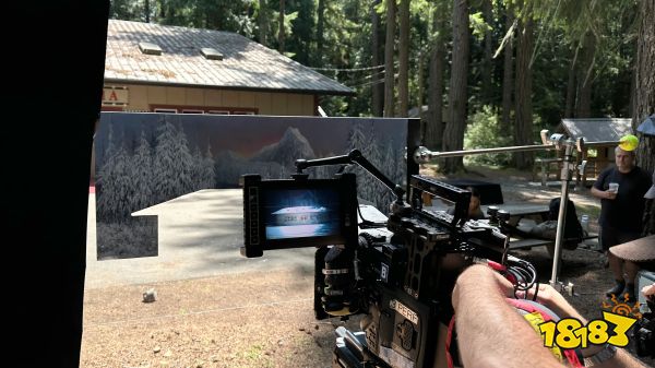 Behind the scenes shot of Teenage Sex and Death at Camp Miasma 