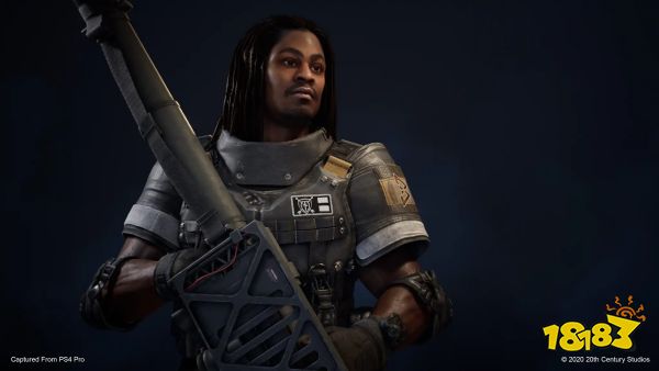 character shot of Marshawn Lynch with a rocket launcher for Predator: Hunting Grounds