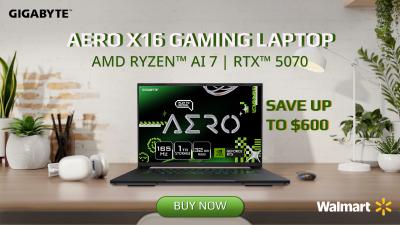技嘉《AERO X16》游戏笔记本限时优惠，现价仅1499美元