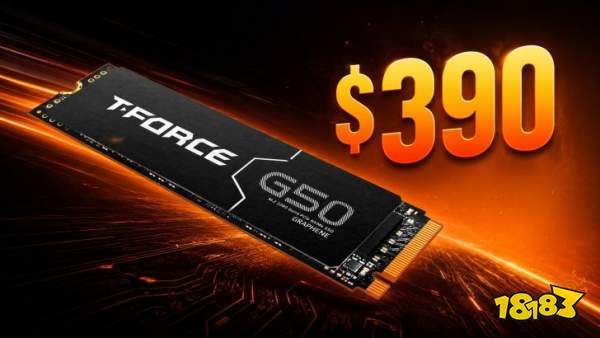 A T-Force G50 M.2 2280 Gen4 PCIe NVMe SSD is displayed with a price tag of '$390'.