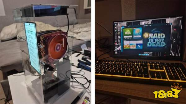 Modder uses two CPU coolers to transform a smartphone into a fully-capable Linux PC that's capable of gaming