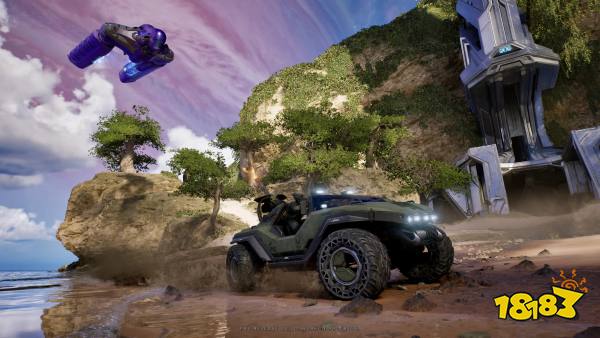 Master Chief drives a Warthog in Silent Cartographer in Halo Campaign Evolved Halo CE Remake