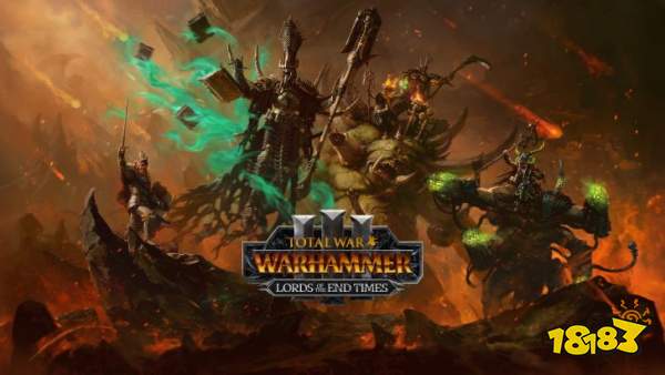 Characters and creatures in a fiery, apocalyptic scene are depicted in the artwork for