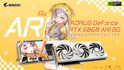 技嘉推出《AORUS GeForce RTX 5060 ARI 8G》显卡,采用三风扇设计