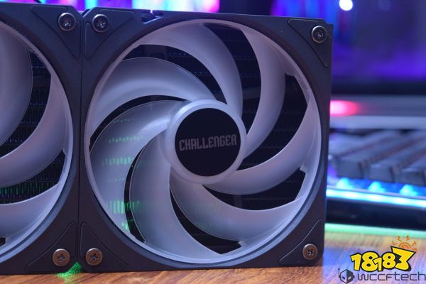 A close-up of a computer cooling fan with the label
