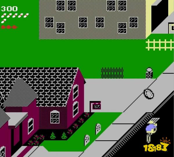 In the Paperboy demo, the paperboy rides down the street past a non-subscriber