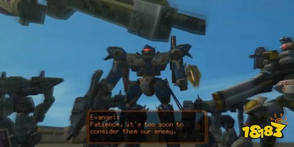 Mechs gathered around (Armored Core: Last Raven)