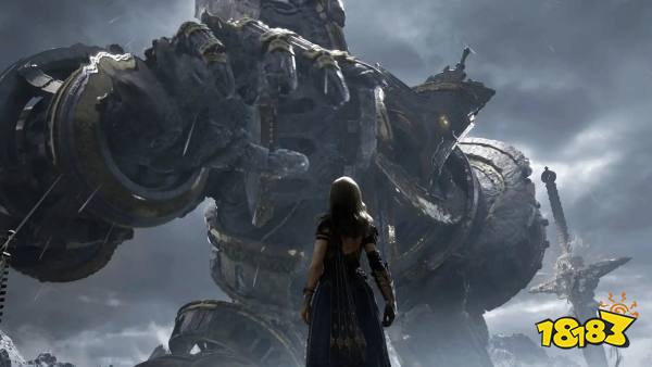 Giant enemy reaching for Gwendolyn in Tides of Annihilation